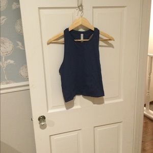 Adorable sea blue Athleta crop top, sz med NWT